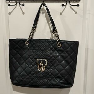 Guess Black Quilted Tote